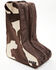 Image #1 - Boot Barn Cow Print Boot Bag, Brown, hi-res