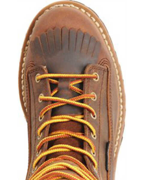 Image #6 - Carolina Men's Logger 8" Steel Toe Work Boots, Brown, hi-res
