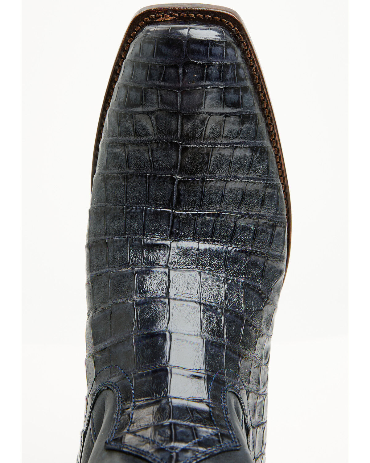 Image #6 - Cody James Black 1978&reg; Men's The Mason Exotic Caiman Western Boots - Square Toe, Navy, hi-res