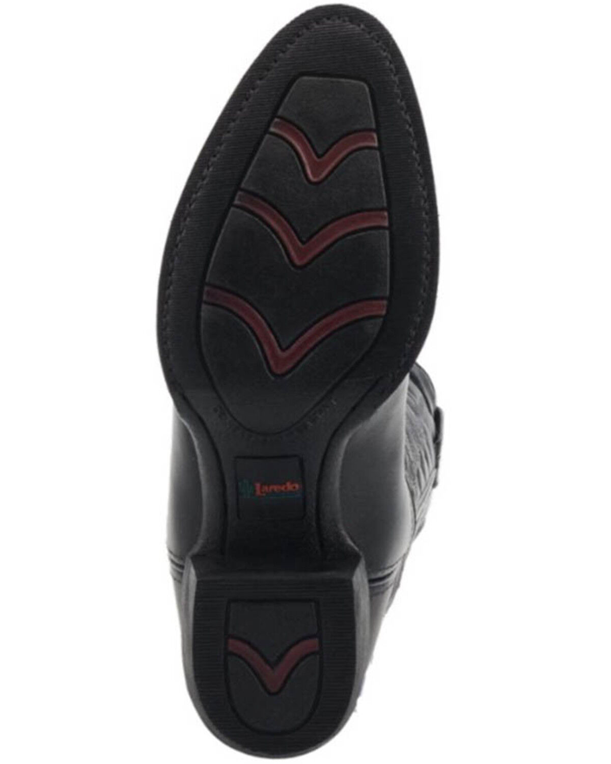 Image #13 - Laredo Men's Embroidered Round Toe Western Boots, Black, hi-res