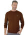 Image #1 - Wrangler Men's Riggs Crew Performance Long Sleeve T-Shirt, Brown, hi-res