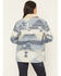 Image #4 - Idyllwind Women's Bluerose Southwestern Floral Print Sherpa Lined Jacket, Light Blue, hi-res