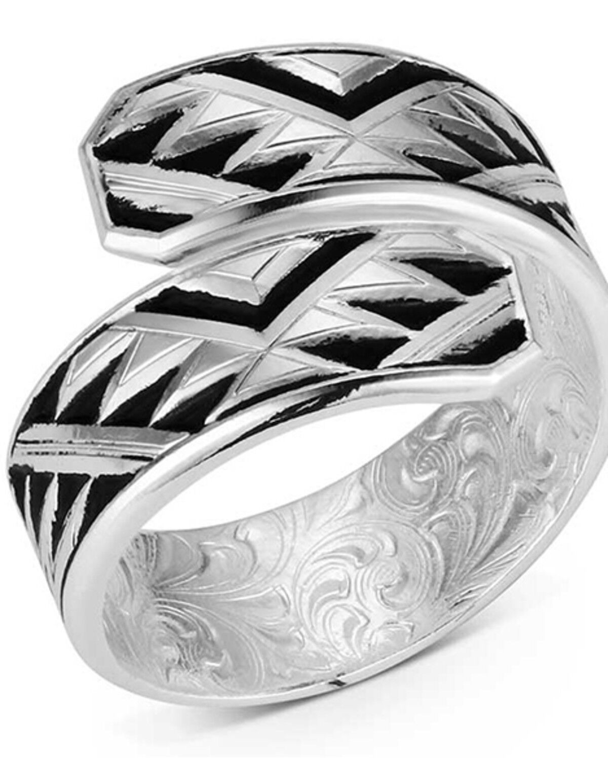Montana Silversmiths Women's Southwestern Wrap Ring, Silver, hi-res