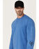 Image #2 - Hawx Men's Logo Long Sleeve Graphic Work T-Shirt, Bright Blue, hi-res