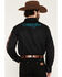 Image #4 - Wrangler Men's Western Solid Logo Long Sleeve Snap Western Shirt, Black, hi-res