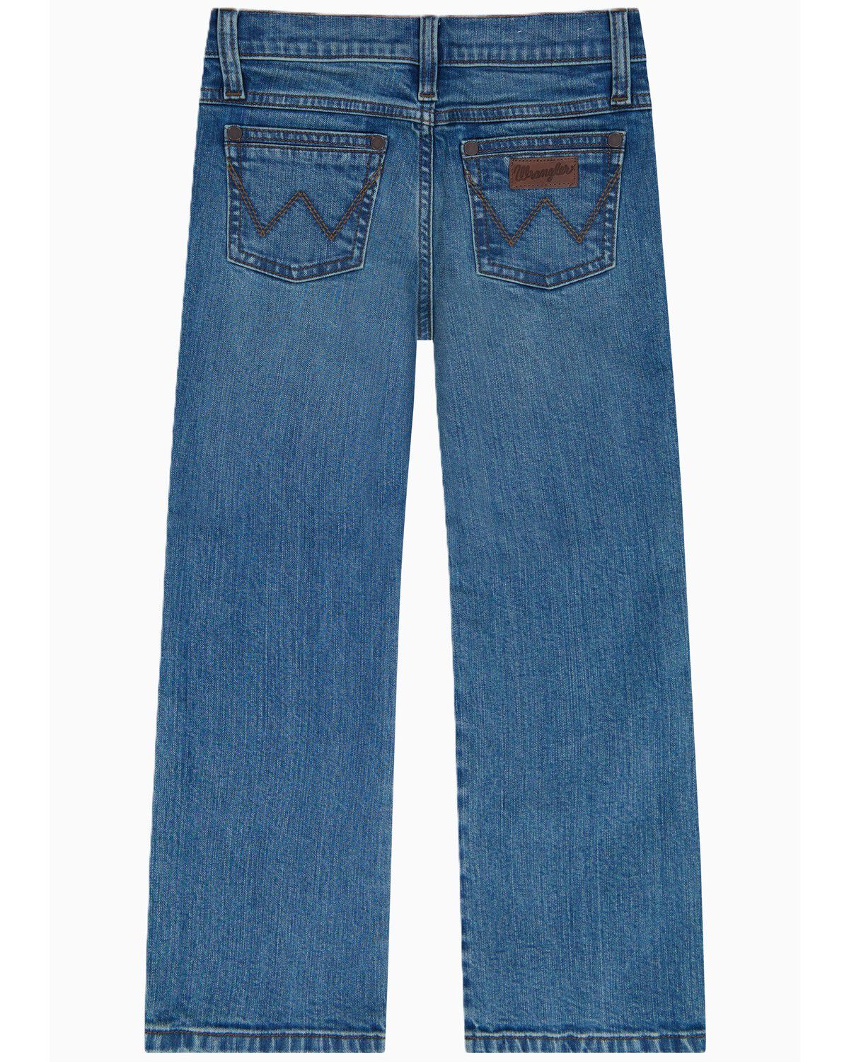 Image #1 - Wrangler Retro Boys' Medium Wash Bowden Relaxed Bootcut Stretch Denim Jeans, Medium Wash, hi-res