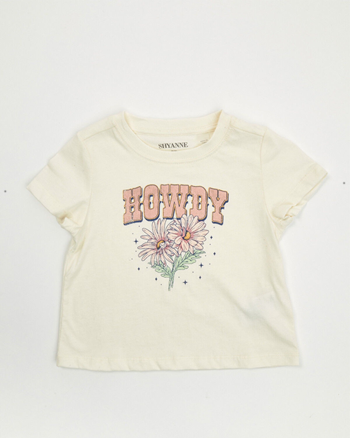 Image #1 - Shyanne Toddler Girls' Howdy Short Sleeve Graphic Tee, Cream, hi-res