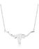 Image #1 - Montana Silversmiths Women's Out West Longhorn Necklace, Silver, hi-res