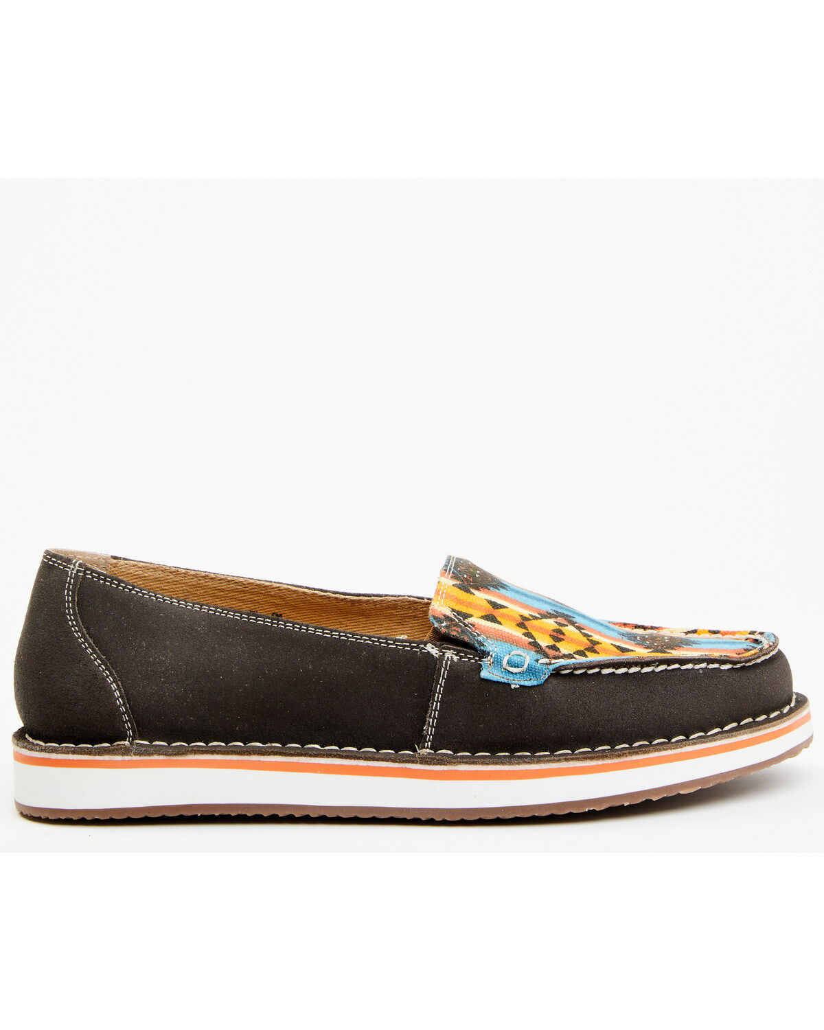 Image #2 - Myra Bag Women's Laguna Southwestern Print Slip-On Sneakers - Moc Toe, Brown, hi-res