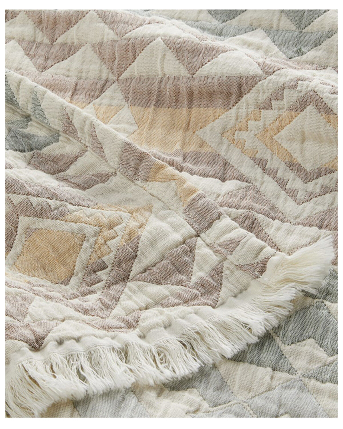 Image #4 - Pendleton Highland Peak Fringed Cotton Throw Blanket, Multi, hi-res