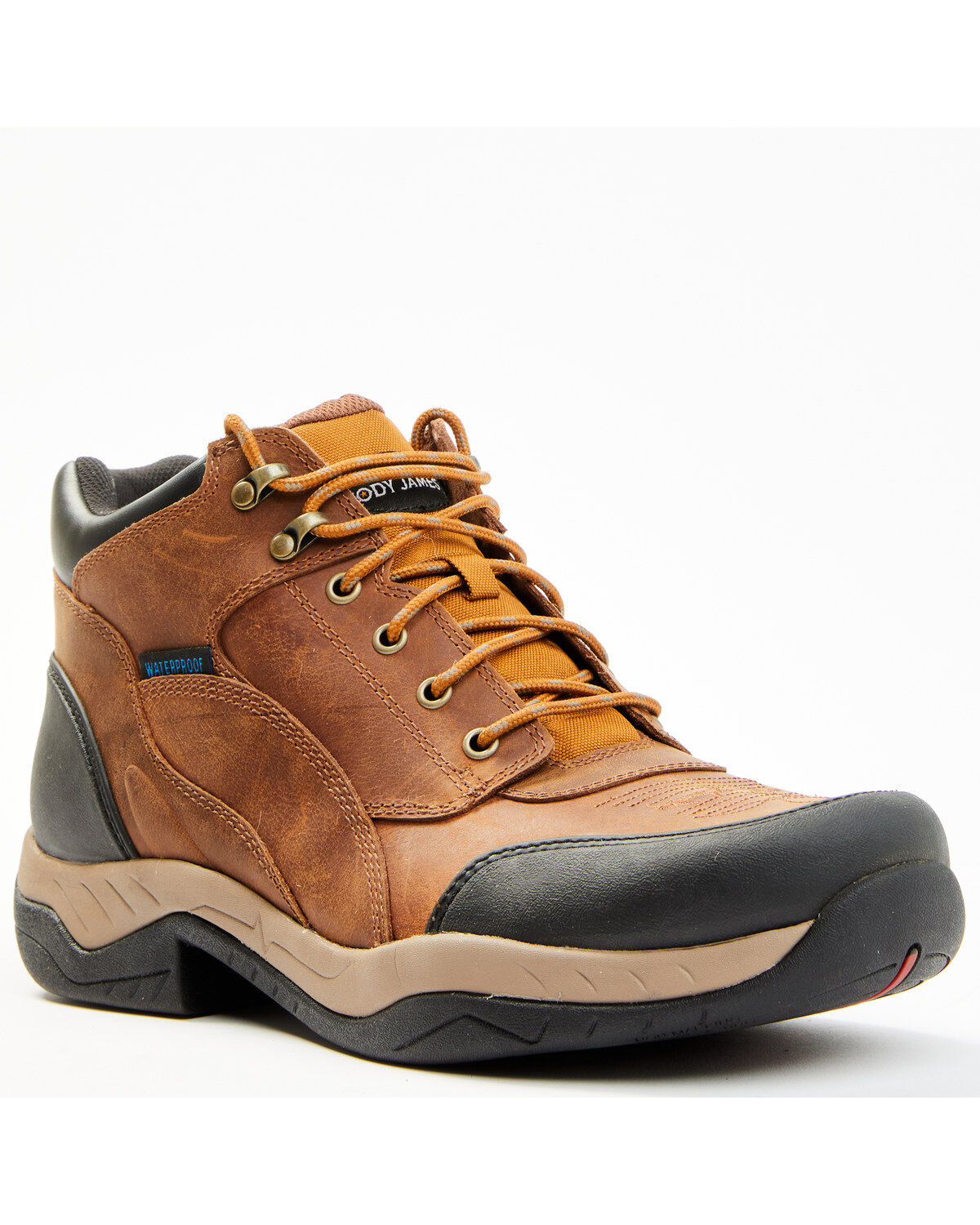 Image #1 - Cody James Men's 5" Endurance Palace Lace-Up WP Soft Work Hiking Boots, Brown, hi-res
