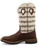 Image #3 - Twisted X Men's 12" Elephant Print Tech X Western Performance Boots - Broad Square Toe, Cream, hi-res