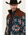 Image #2 - RANK 45® Men's Southwestern Print Color Block Jacket , Dark Teal, hi-res