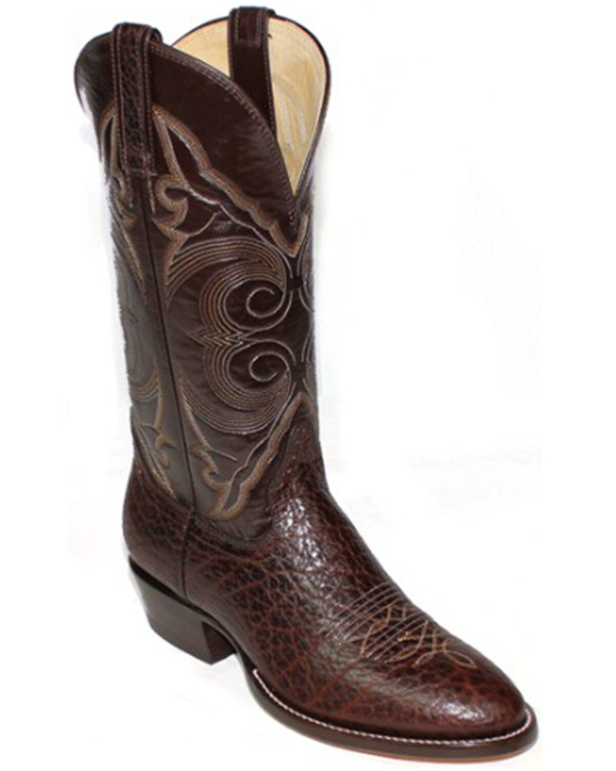Image #1 - Hondo Boots Men's Western Boots - Round Toe, Chocolate, hi-res