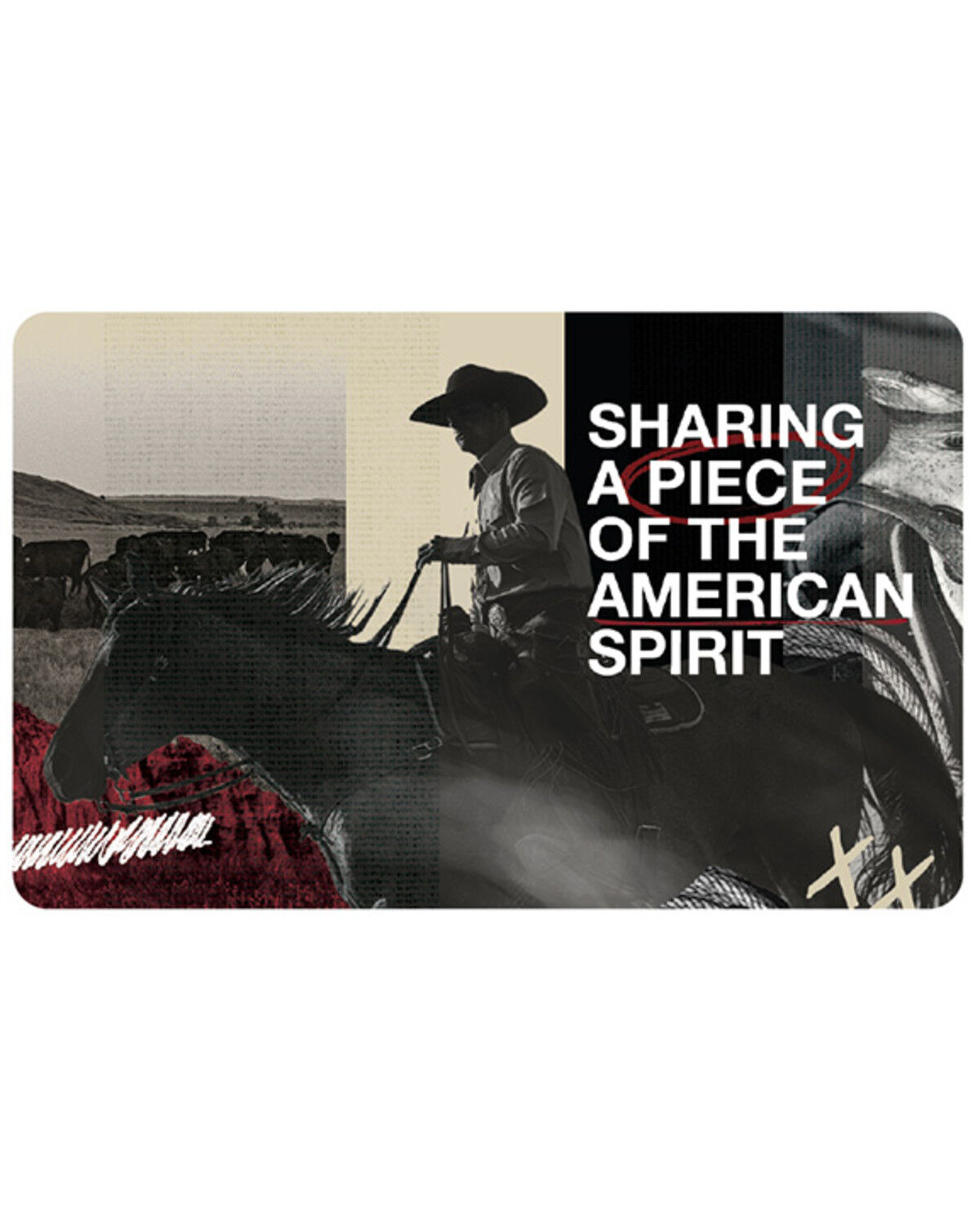 Image #1 - Boot Barn Piece Of American Spirit Collage Gift Card, No Color, hi-res