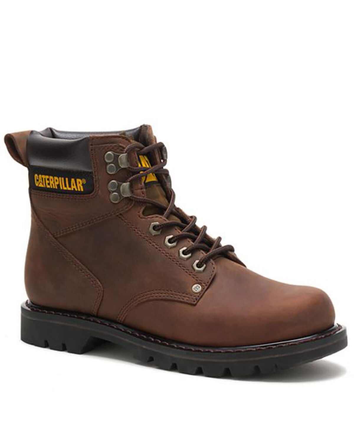 Image #1 - CAT Men's Second Shift Work Boots, Dark Brown, hi-res