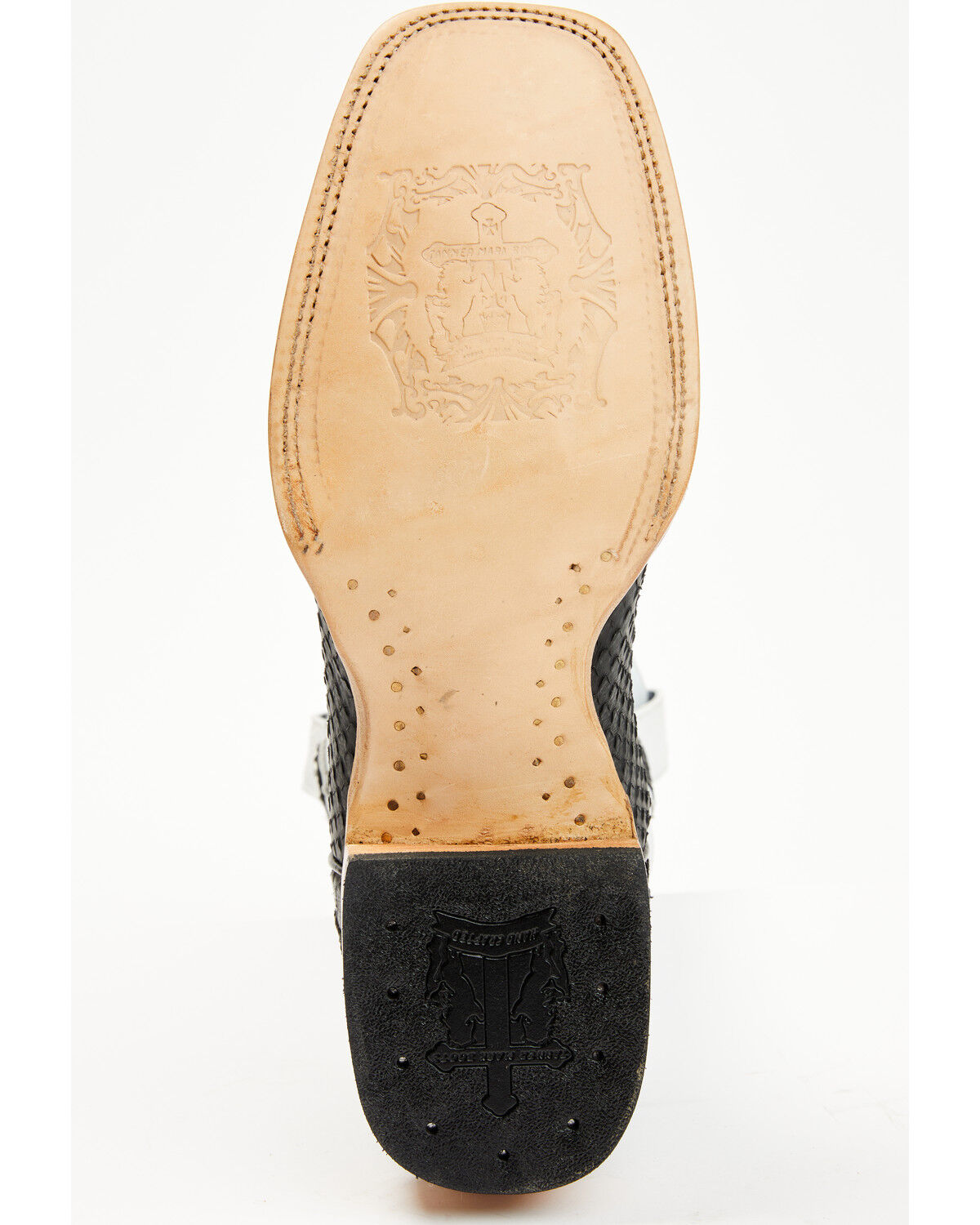 Image #7 - Tanner Mark Men's Jumbo Python Exotic Western Boots - Broad Square Toe, Black, hi-res