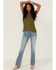 Image #2 - Panhandle Women's Halter Sweater Knit Tank, Olive, hi-res