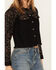 Image #3 - Shyanne Women's Brocade Trucker Jacket, Black, hi-res