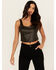 Image #1 - Originality Women's Faux Leather Corset Top, , hi-res