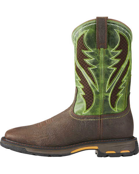 Image #2 - Ariat Men's WorkHog® VentTEK Comp Toe Pull-On Safety Work Boots, Brown, hi-res