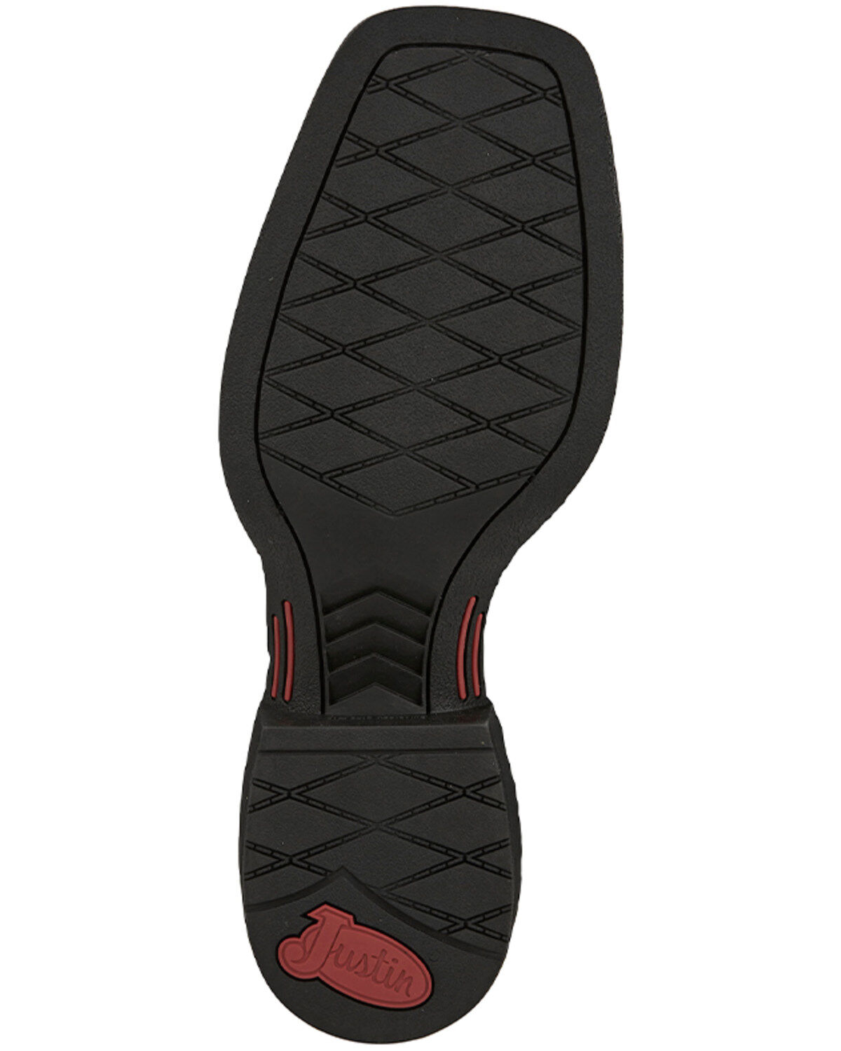 Image #7 - Justin Men's 11" Stampede Bowline Western Boots - Broad Square Toe, Black, hi-res