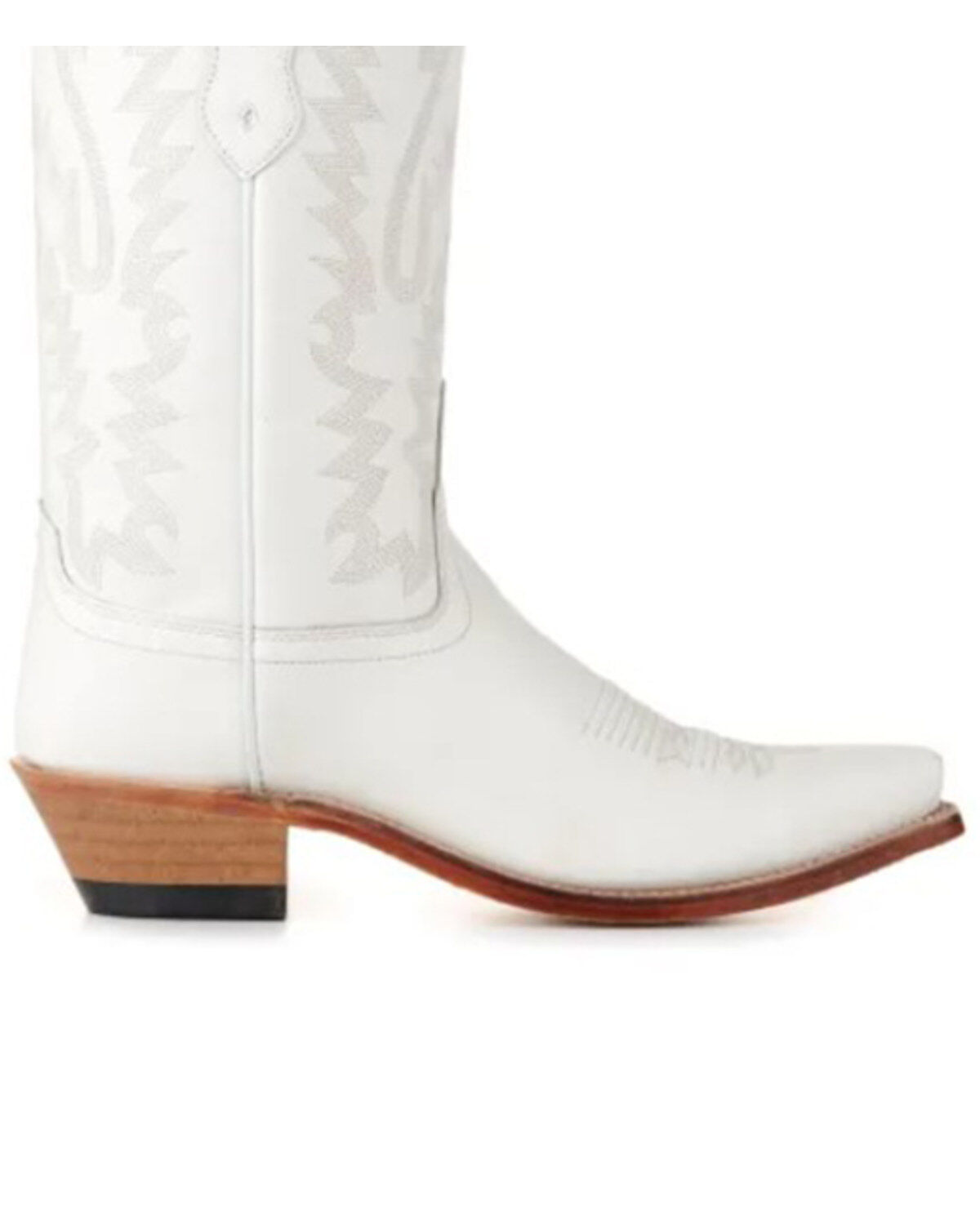 Image #2 - Old West Women's Western Boots - Snip Toe, White, hi-res