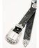 Image #3 - Shyanne Women's Underlay Concho Studded Tooled Belt, Black, hi-res