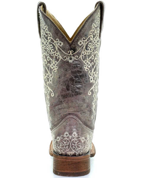 Image #7 - Corral Women's Brown Crater Embroidered Western Boots - Square Toe, Brown, hi-res