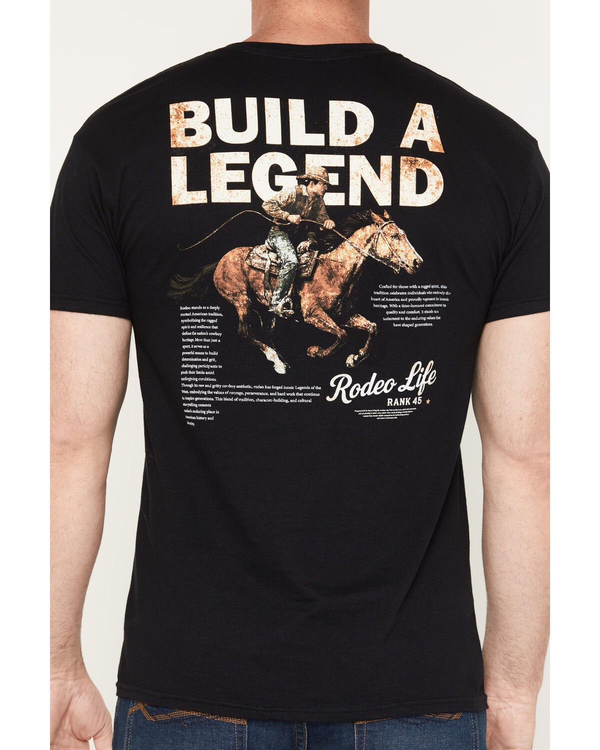 Image #4 - RANK 45&reg; Men's Build A Legend Short Sleeve Graphic T-Shirt, Black, hi-res