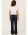 Image #4 - Rock & Roll Denim Girls' Dark Front Seamed Twill Trousers, Blue, hi-res