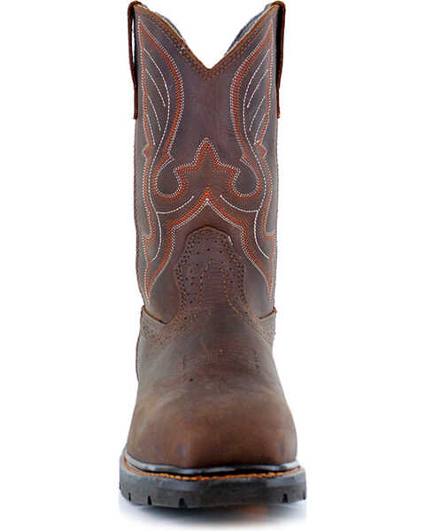 Image #4 - Cody James® Men's Waterproof Composite Toe Pull On Work Boots, Brown, hi-res