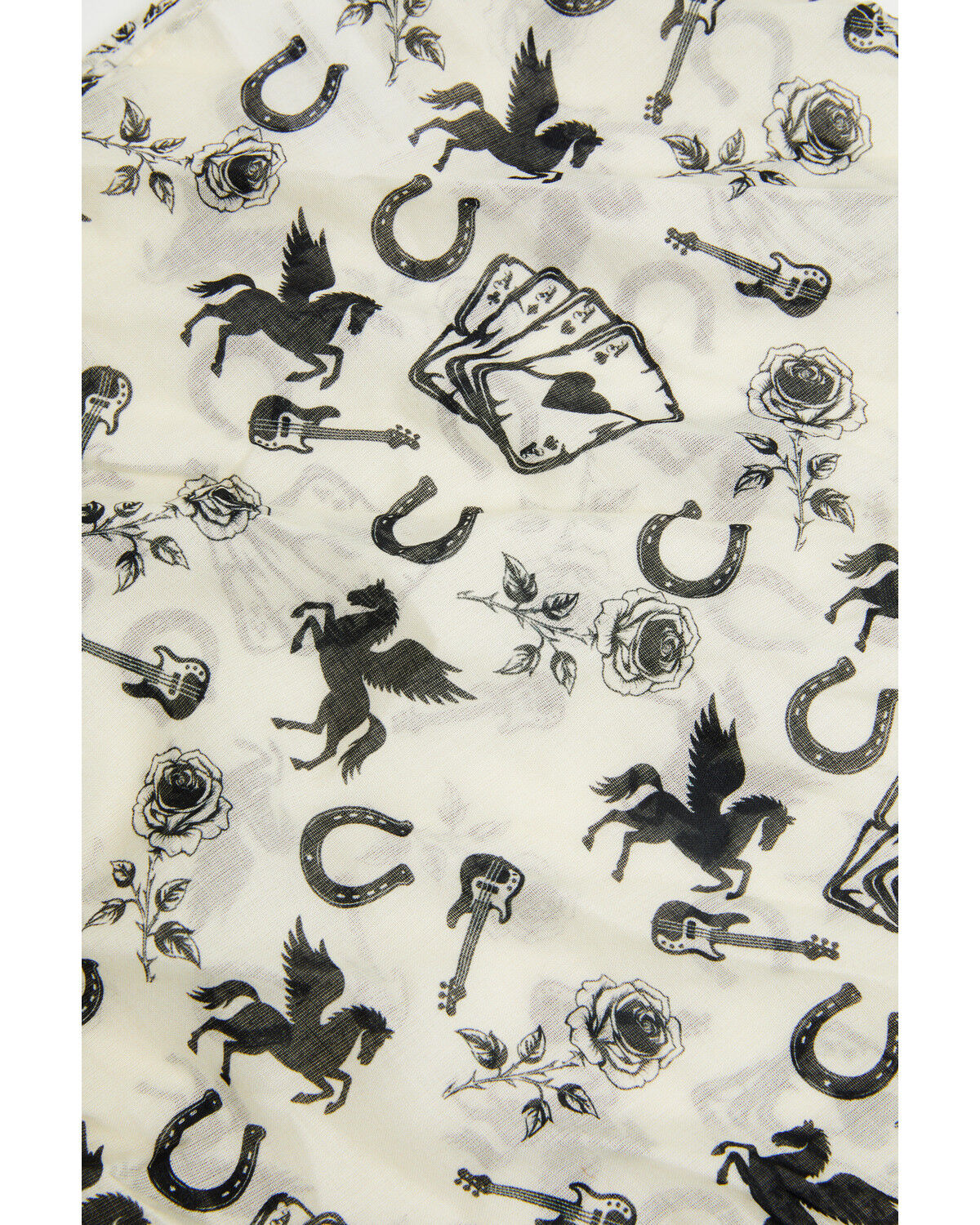 Image #2 - Idyllwind Women's Blanchard Horseshoe Icon Print Bandana, Ivory, hi-res