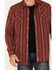 Image #3 - Moonshine Spirit&reg; Men's El Jefe Dobby Striped Print Long Sleeve Snap Western Shirt, Burgundy, hi-res