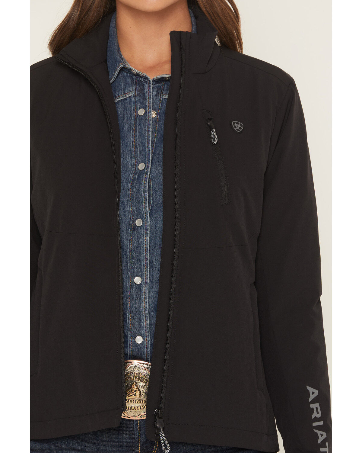 Image #3 - Ariat Women's Rion StretchShell Insulated Jacket, Black, hi-res