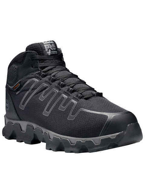 Image #1 - Timberland PRO Men's Powertrain Ripstop Met Guard Work Shoes - Alloy Toe, Black, hi-res