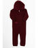 Image #1 - Shyanne Infant Girls' Hooded Coveralls, Burgundy, hi-res