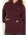 Image #3 - Carhartt Women's Iconic Clarksburg Logo Sweatshirt, Cherry, hi-res