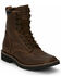 Image #1 - Justin Men's Stampede Lace-Up Work Boots - Soft Toe, Brown, hi-res