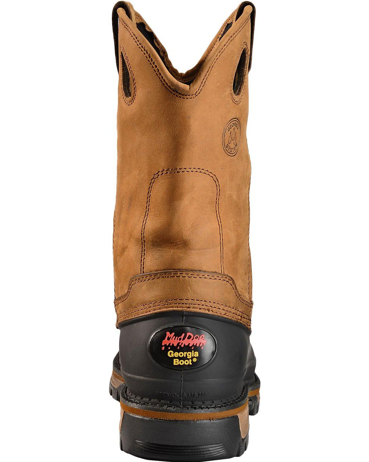 Image #7 - Georgia Men's Muddog Steel Toe Wellington Boots, Brown, hi-res