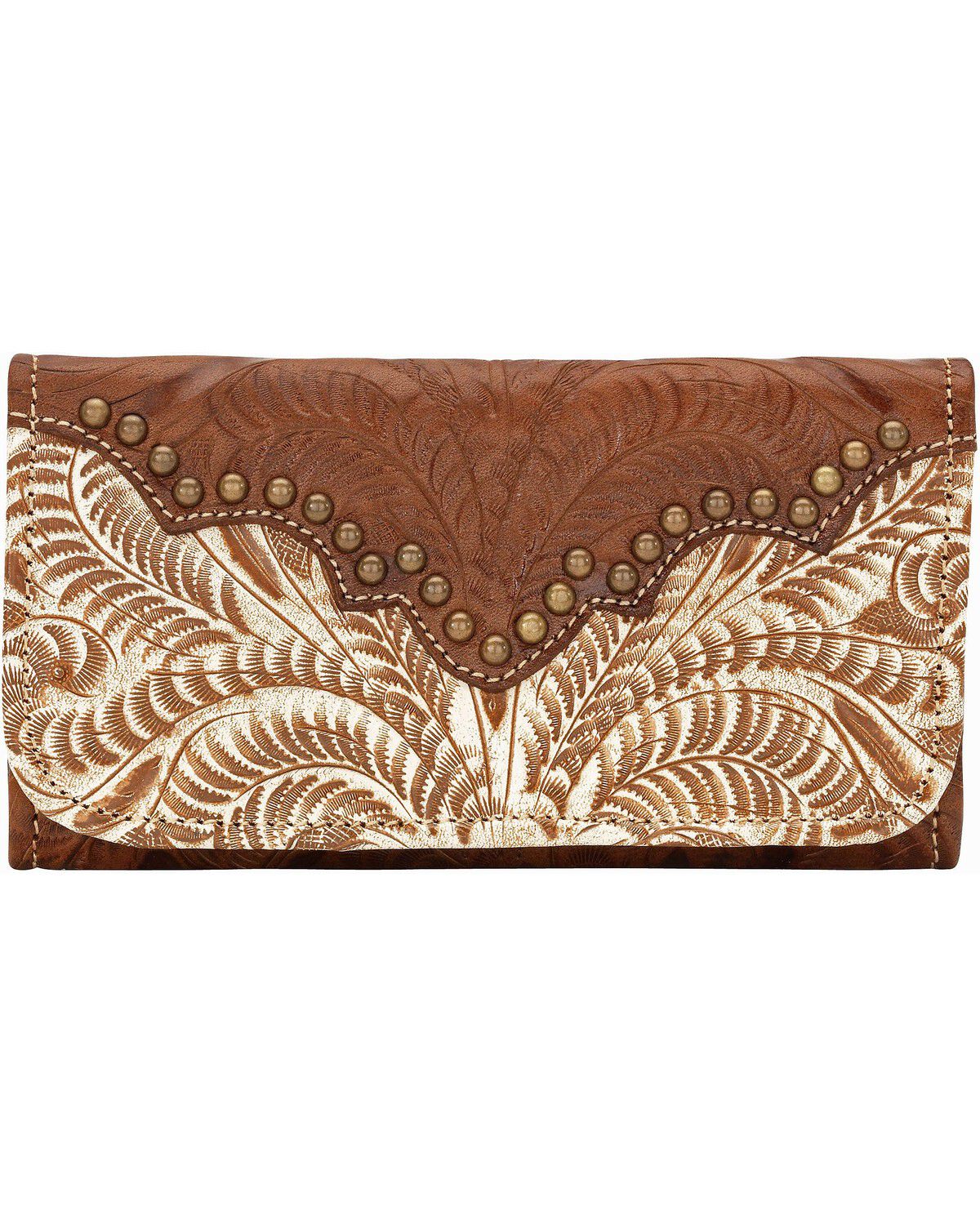 Image #1 - American West Annie's Secret Tri-fold Wallet, Cream, hi-res