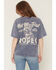 Image #1 - Youth in Revolt Women's Not My First Rodeo Short Sleeve Graphic Tee, Blue, hi-res