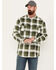 Image #1 - Hawx Men's FR Midweight Plaid Print Long Sleeve Button-Down Work Shirt - Big & Tall, Olive, hi-res