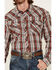 Image #3 - Cowboy Hardware Men's Rancher Plaid Long Sleeve Snap Western Shirt, Red, hi-res