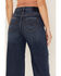 Image #4 - Cleo + Wolf Women's Medium Wash High Rise Patchwork Distressed Straight Jeans, Dark Wash, hi-res