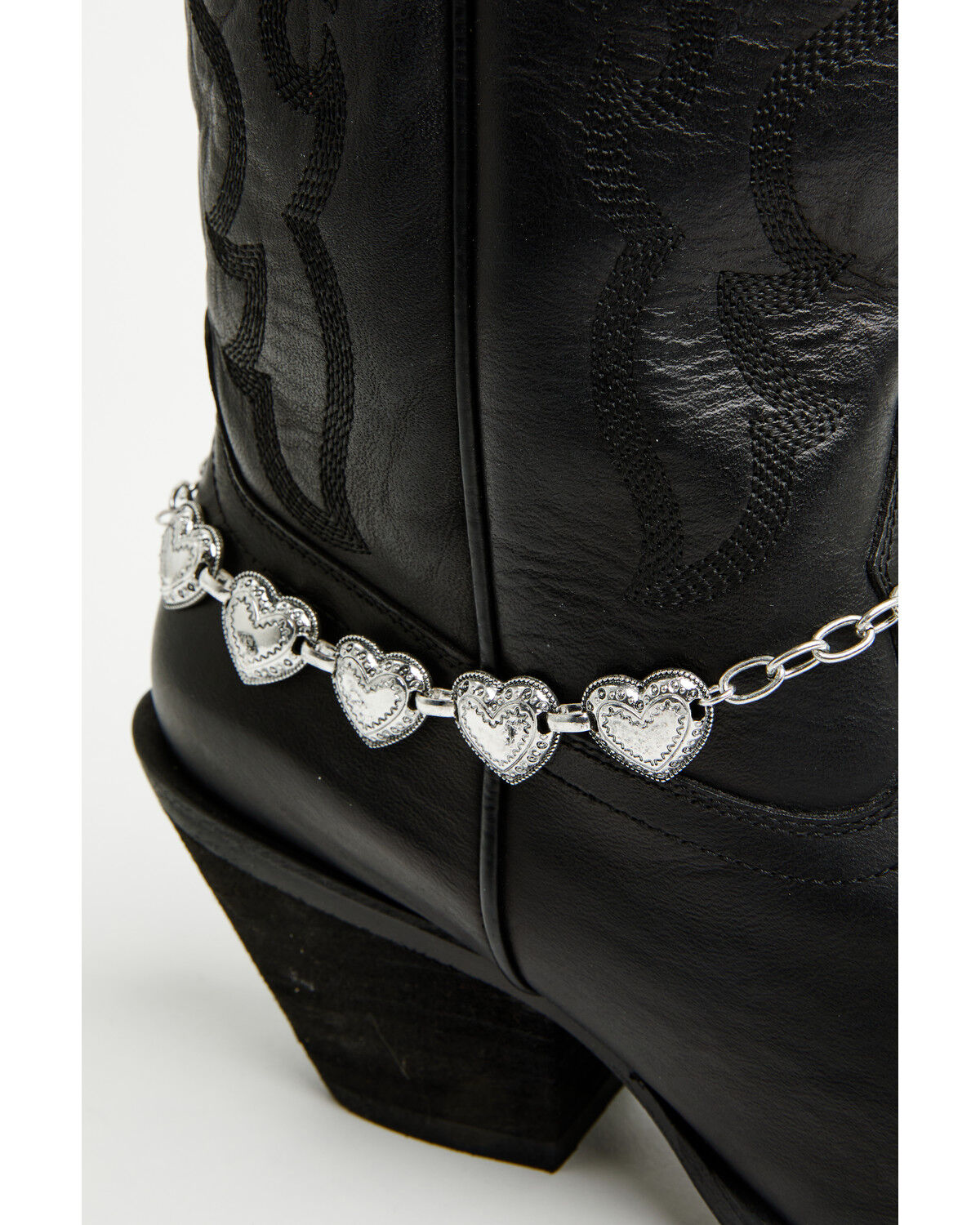Image #2 - Shyanne Women's Metal Hearts Boot Accessory, Grey, hi-res