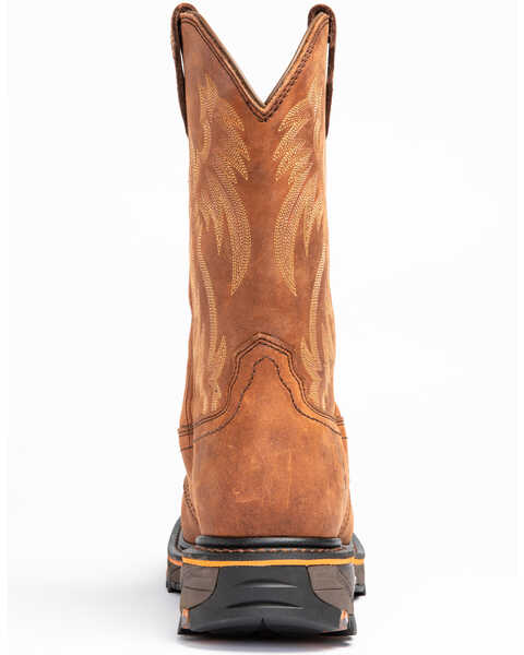 Image #5 - Cody James Men's 11" Decimator Western Work Boots - Soft Toe, Brown, hi-res