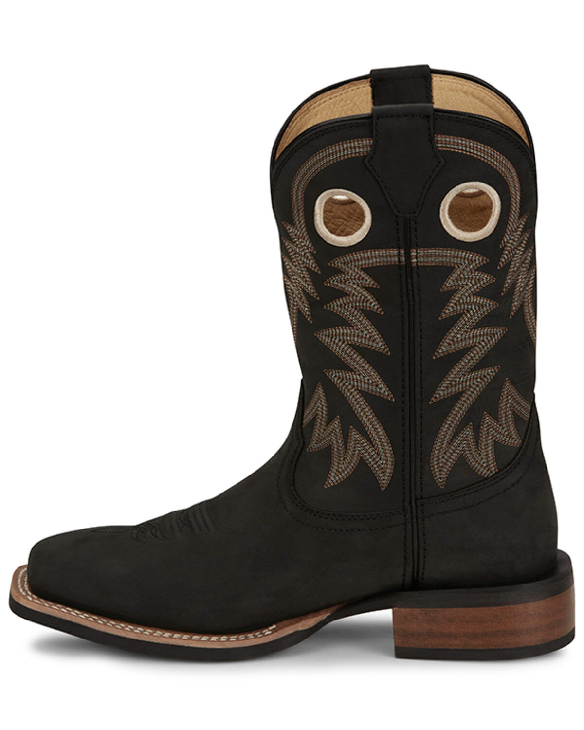 Image #3 - Justin Men's Frontier Shane Performance Western Boots - Broad Square Toe, Black, hi-res