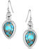 Image #1 - Montana Silversmiths Women's Expression of the West Turquoise Earrings , Silver, hi-res