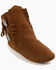 Image #1 - Minnetonka Men's Two-Button Softsole Moccasin Boots - Moc Toe, Brown, hi-res